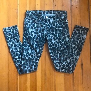 Leopard Print Cheap Monday Skinny Jeans, Size 28